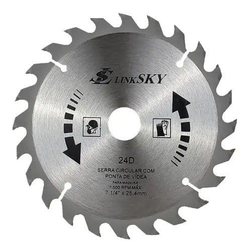 Disco Serra Circular 7 1/4 24 Dentes para Madeira 180mm